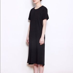 Ali Golden Classic Black Midi Dress - Minimal Tee Style